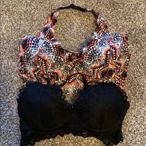 PINK halter neck bralettes